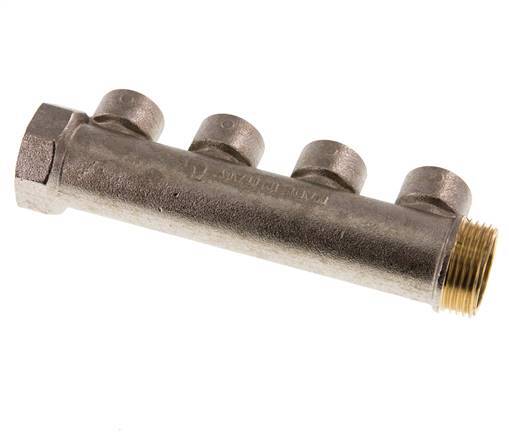 G 1'' x 4xG 1/2'' F/M/F Nickel plated Brass Distributor pipes 10 Bar