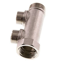 G 3/4'' x 2xG 1/2'' F/M/M Nickel plated Brass Distributor pipes 10 Bar