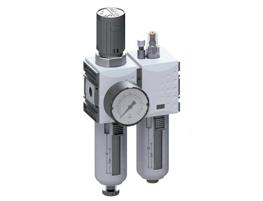 FRL 2-Part G1/4'' 1750 l/min 0.5-8.0bar/7-116psi Semi-Auto Polycarbonate Futura 1