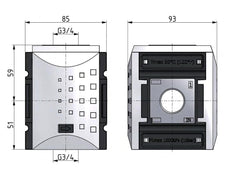 Distributor G3/4 18000 l/min with Pressure Switch Futura 4