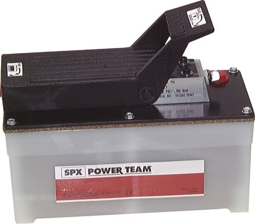 Power Team Single Stage Compressed Air Operated Hydraulic Pump 3.8 l metal tank