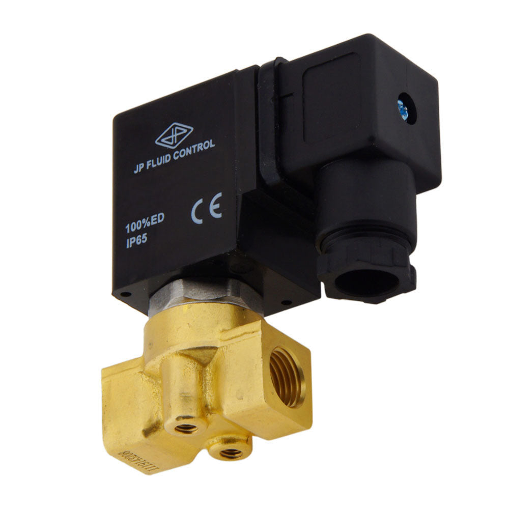 Solenoid Valve HP-DA 1/4'' high pressure brass FKM 0-100bar 24V AC
