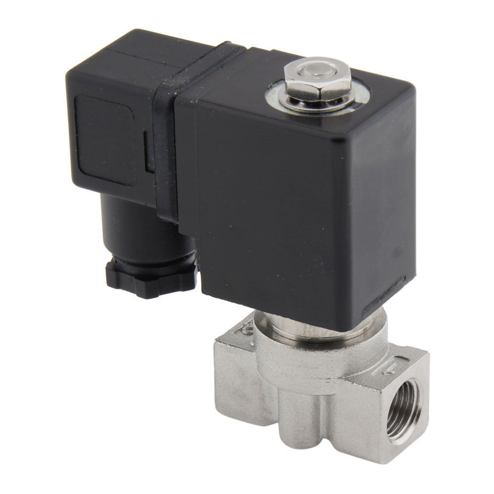 Solenoid Valve HP-DA 1/4'' Stainless Steel PTFE 4-100bar 120V AC
