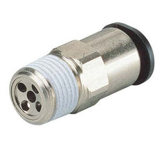 IN R1/8" x OUT 8mm Straight 0.9mm Orifice Meter-Out Check Valve