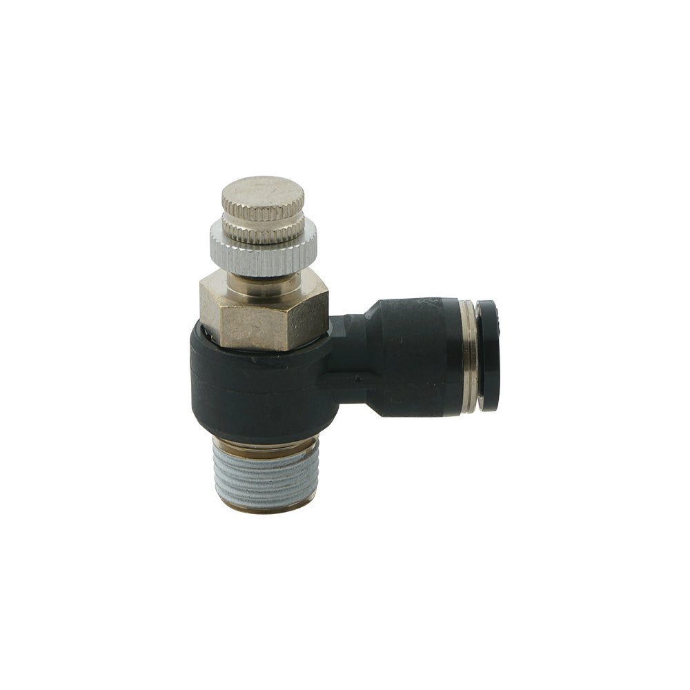 4mm - R1/8" Elbow Pneumatic Needle Valve