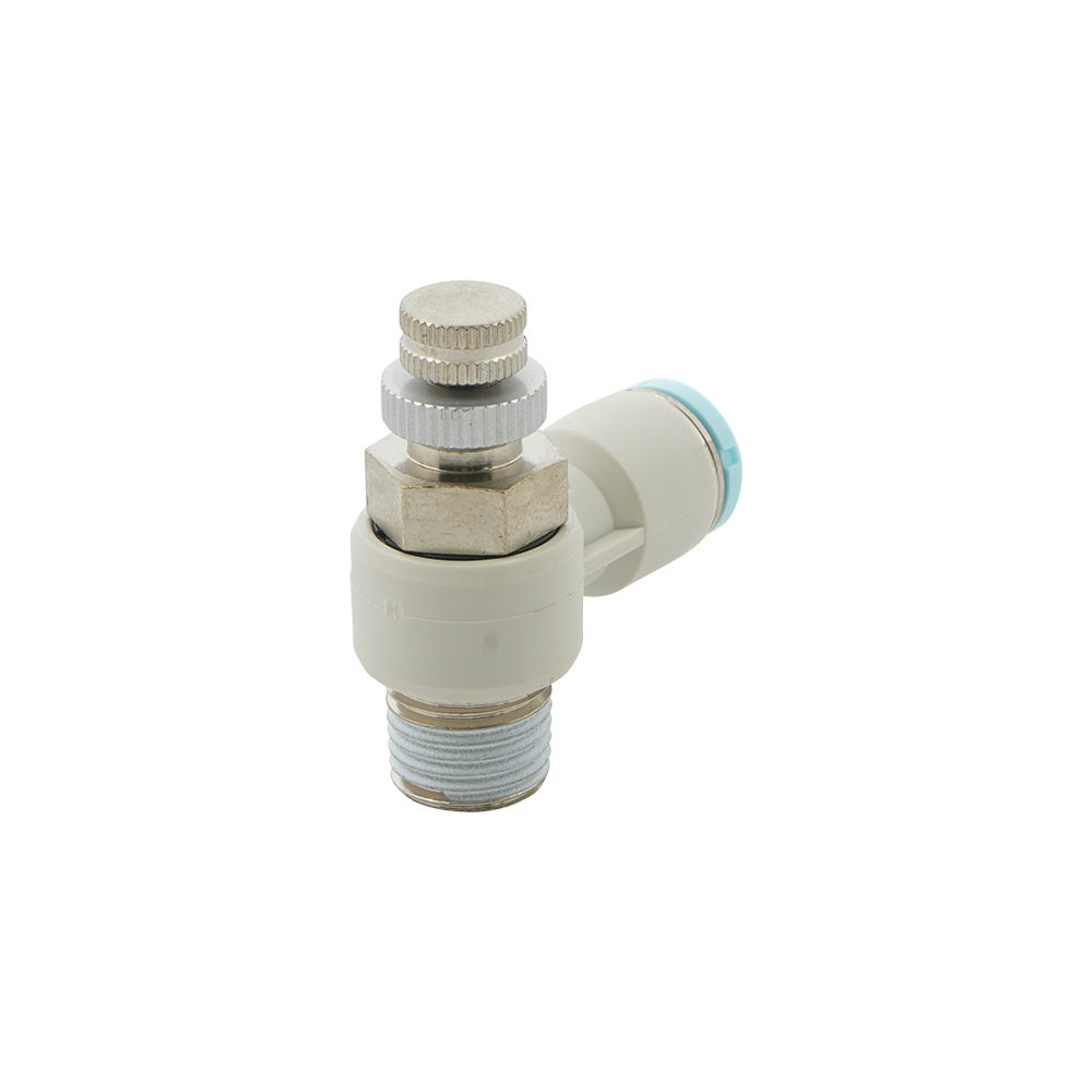 4mm - R1/8" Elbow Clean-Room Package Pneumatic Needle Valve