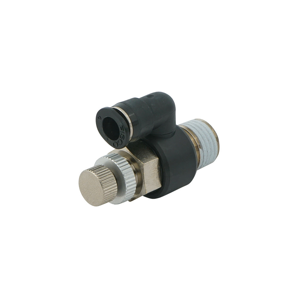 4mm - R1/8" Meter-In Rotatable Flow Control Valve