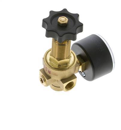 Water & Air Pressure Reducer Brass G1/4'' 2.5 l/min 0.5-10 bar/7-145psi