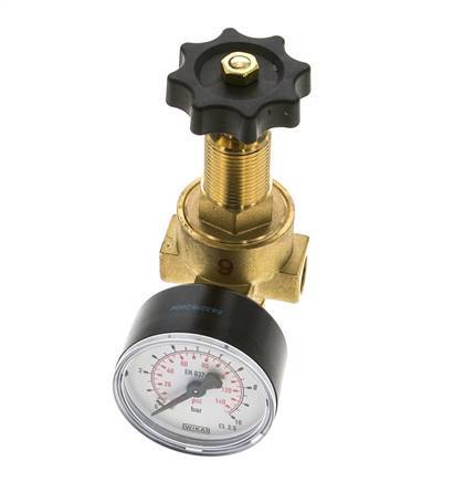 Water & Air Pressure Reducer Brass G1/4'' 2.5 l/min 0.5-6 bar/7-87psi