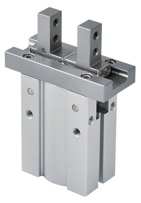 D20 mm 2-Jaw Parallel Double Acting Pneumatic Gripper Long Stroke Standard Through Hole Jaws