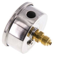 -1..0.6 Bar (-15..9 psi) Glycerin Pressure Gauge Rear Stainless steel/Brass 63 mm Class 1.6