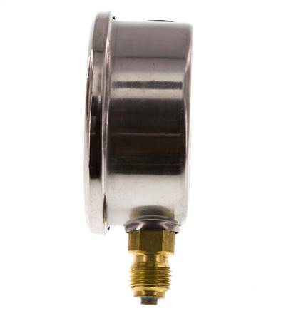 0..0.6 Bar (0..9 psi) Glycerin Pressure Gauge Below Stainless steel/Brass 63 mm Class 1.6