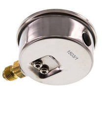 0..0.6 Bar (0..9 psi) Glycerin Pressure Gauge Below Stainless steel/Brass 63 mm Class 1.6