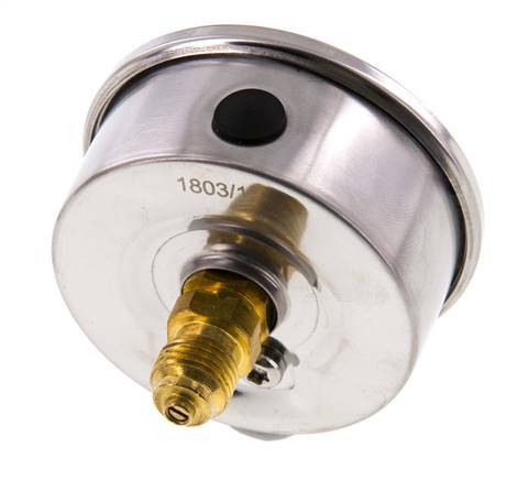 0..16 Bar (0..232 psi) Glycerin Pressure Gauge Rear Stainless steel/Brass 63 mm Class 1.6