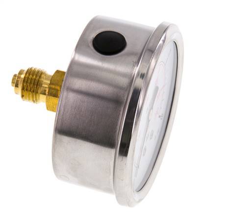 0..16 Bar (0..232 psi) Glycerin Pressure Gauge Rear Stainless steel/Brass 63 mm Class 1.6