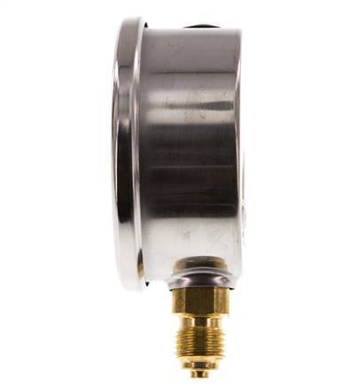 0..25 Bar (0..363 psi) Glycerin Pressure Gauge Below Stainless steel/Brass 63 mm Class 1.6