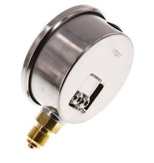 0..25 Bar (0..363 psi) Glycerin Pressure Gauge Below Stainless steel/Brass 63 mm Class 1.6