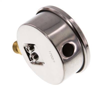 0..25 Bar (0..363 psi) Glycerin Pressure Gauge Below Stainless steel/Brass 63 mm Class 1.6