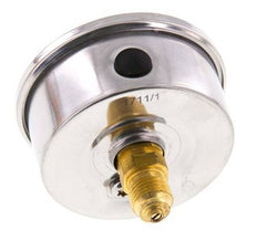 0..2.5 Bar (0..36 psi) Glycerin Pressure Gauge Rear Stainless steel/Brass 63 mm Class 1.6
