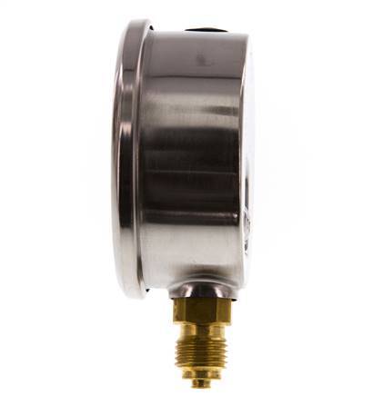 0..2.5 Bar (0..36 psi) Glycerin Pressure Gauge Below Stainless steel/Brass 63 mm Class 1.6