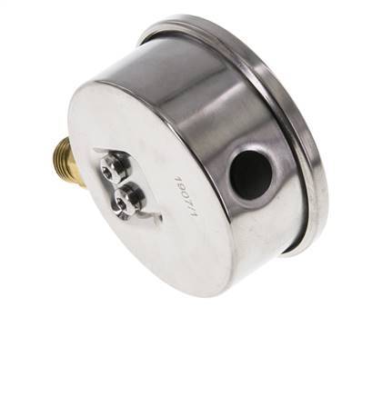0..40 Bar (0..580 psi) Glycerin Pressure Gauge Below Stainless steel/Brass 63 mm Class 1.6