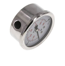 0..40 Bar (0..580 psi) Glycerin Pressure Gauge Below Stainless steel/Brass 63 mm Class 1.6