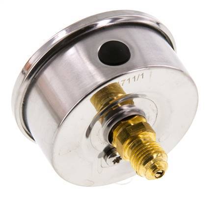 0..600 Bar (0..8702 psi) Glycerin Pressure Gauge Rear Stainless steel/Brass 63 mm Class 1.6