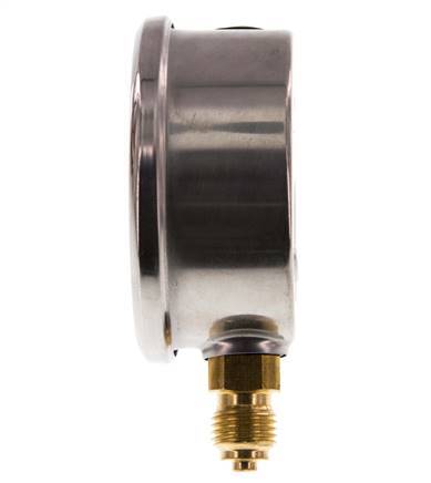 0..6 Bar (0..87 psi) Glycerin Pressure Gauge Below Stainless steel/Brass 63 mm Class 1.6