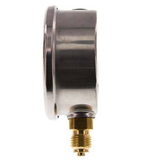 0..6 Bar (0..87 psi) Glycerin Pressure Gauge Below Stainless steel/Brass 63 mm Class 1.6