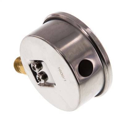 0..6 Bar (0..87 psi) Glycerin Pressure Gauge Below Stainless steel/Brass 63 mm Class 1.6