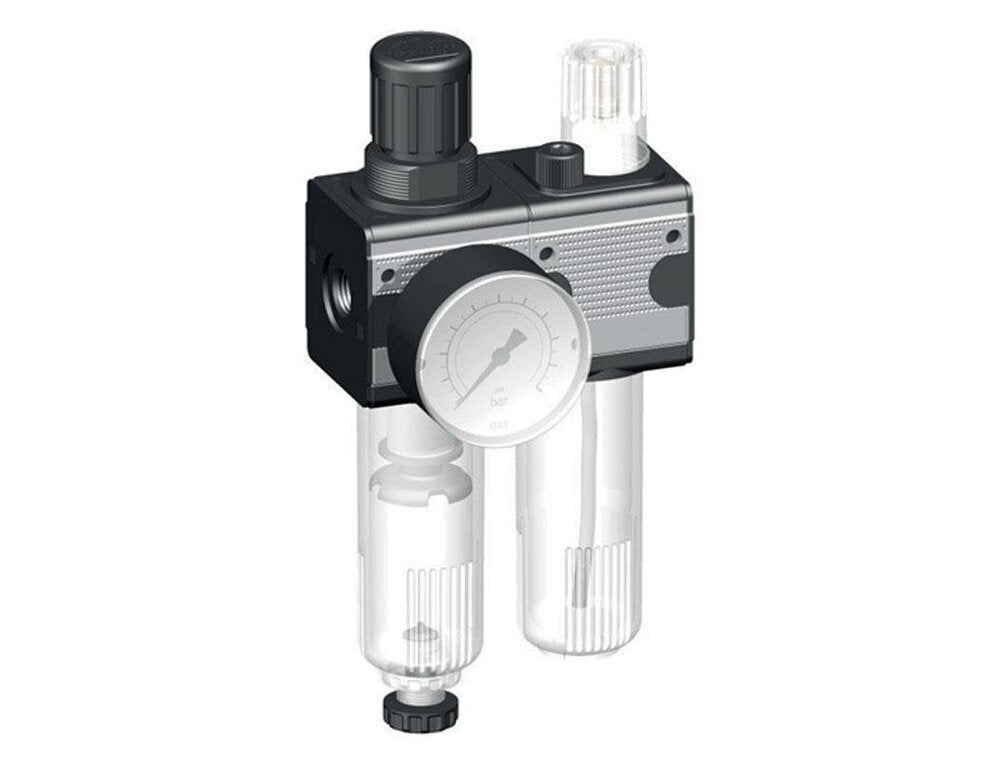 FRL 2-Part G3/8'' 1200 l/min 0.2-6.0bar/3-87psi Semi-Auto Metal Multifix 1