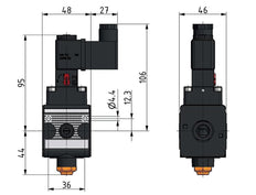 3/2 Valve G3/8 24VAC 900 l/min Multifix 1