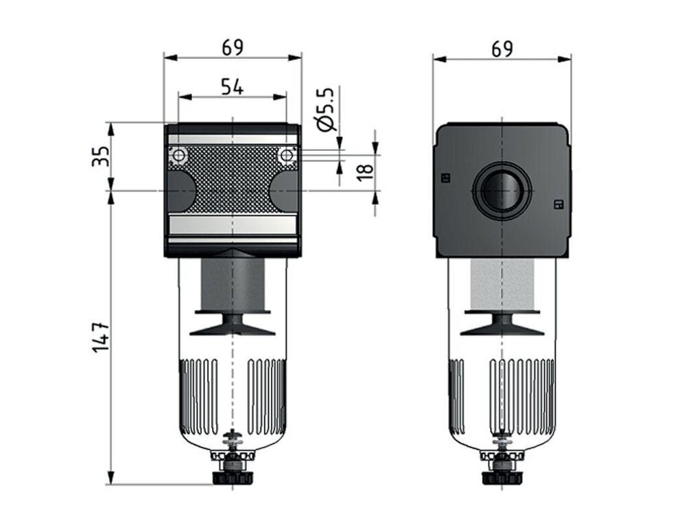 Filter 5microns G3/4'' 5850 l/min Semi-Auto Metal Multifix 2