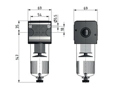Filter 5microns G3/4'' 5850 l/min Semi-Auto Metal Multifix 2