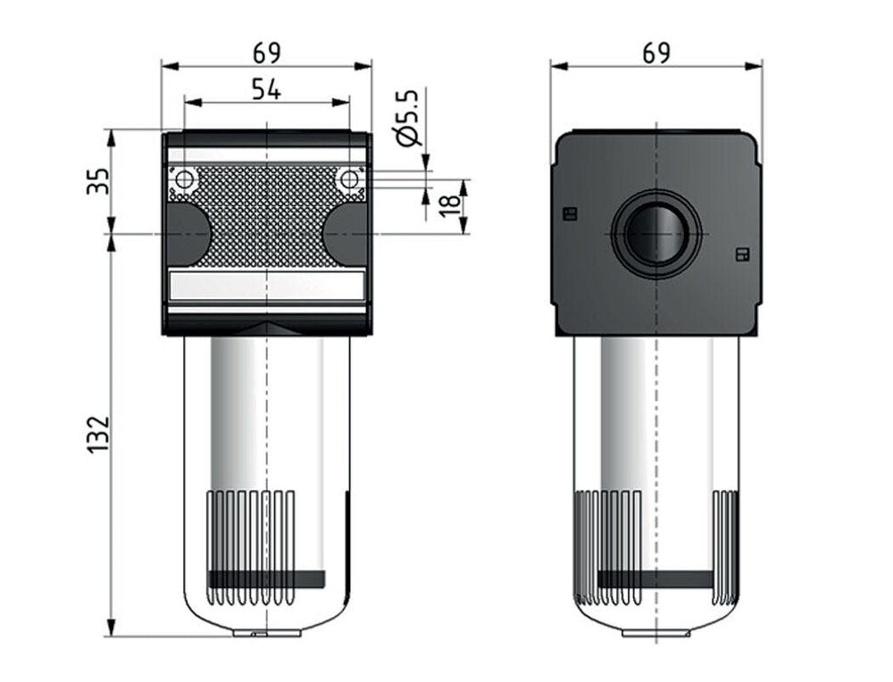 Filter 0.3microns G3/4'' 1500 l/min Without Drainage Vacuum Protective Cage Plastic Multifix 2