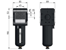 Filter 5microns G3/4'' 8000 l/min Semi-Auto Metal Multifix 4