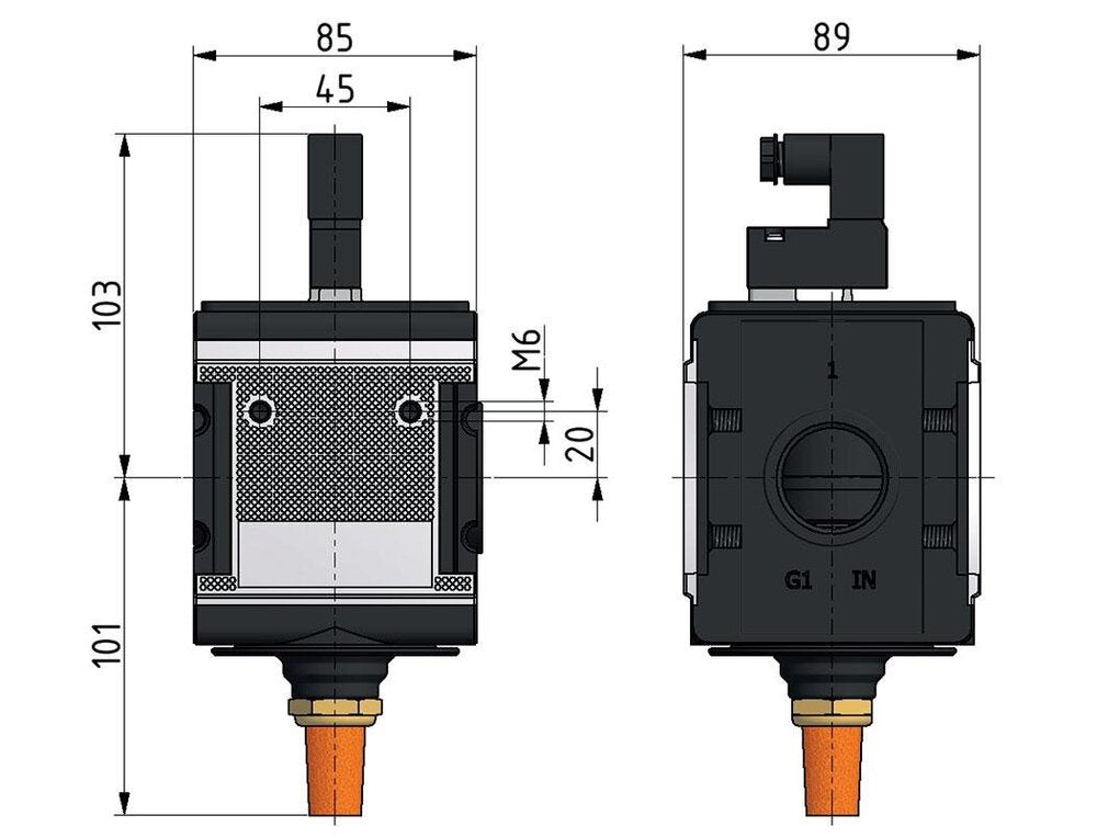 3/2 Valve G1 230VAC 12500 l/min Multifix 4