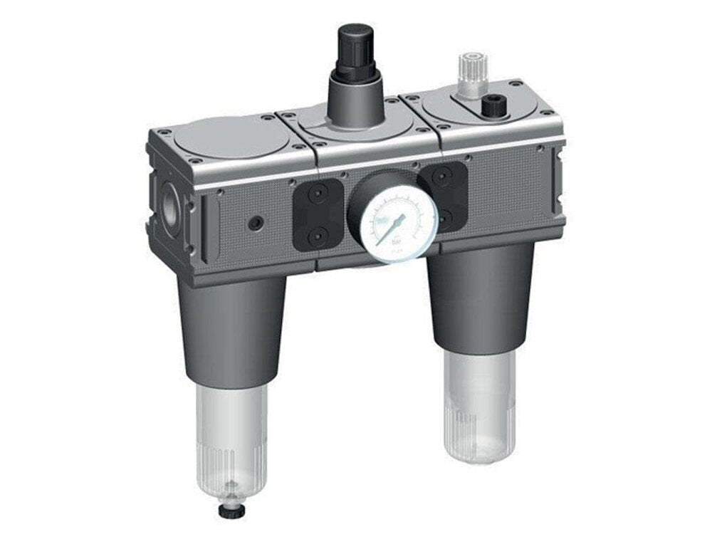 FRL 3-Part G1'' 13500 l/min 0.2-6.0bar/3-87psi Semi-Auto Polycarbonate Multifix 5