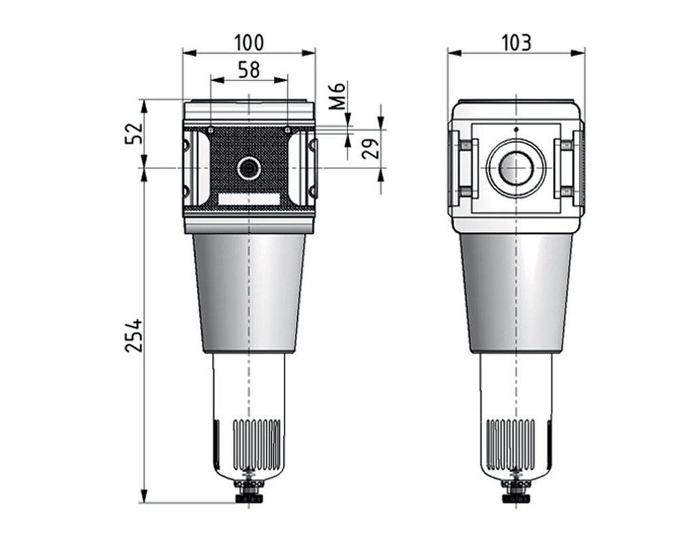 Filter 40microns G3/4'' 10500 l/min Auto (Closed Without Pressure) Polycarbonate Multifix 5