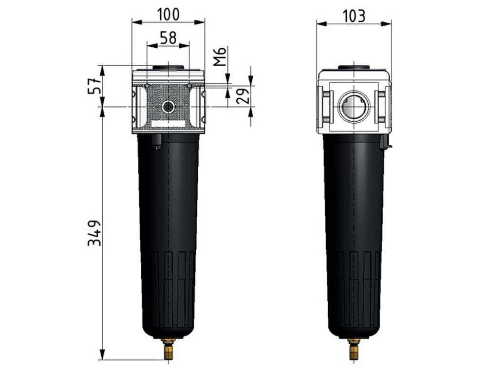 Pre-Filter 0.3microns G1'' 1900 l/min Auto Metal Multifix 5