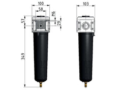 Pre-Filter 0.3microns G1'' 1900 l/min Auto Metal Multifix 5