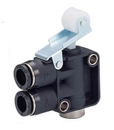 4mm Normally Open Open-Air Exhaust Roller Type 3/2-Way Mechanical Valve