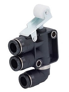 4mm Normally Closed Tube Exhaust Roller Type 3/2-Way Mechanical Valve