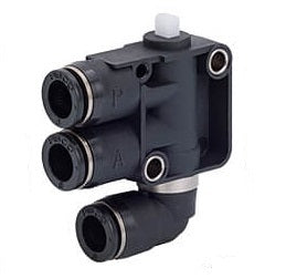6mm Normally Open Pin Type Tube Exhaust 3/2-Way Mechanical Valve