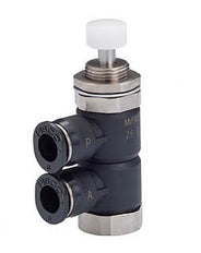 6mm Normally Closed Open-Air Exhaust Panel Mount Pin Type 3/2-Way Mechanical Valve