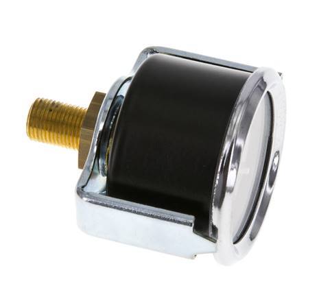 -1..0 Bar (-15..0 psi) Panel Mount Pressure Gauge Steel/Brass 40 mm Class 2.5 (Bracket)
