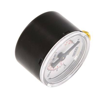 -1..0 Bar (-15..0 psi) Pressure Gauge Below Steel/Brass 40 mm Class 1.6