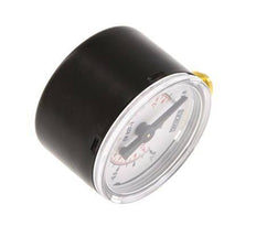 -1..0 Bar (-15..0 psi) Pressure Gauge Below Steel/Brass 40 mm Class 1.6