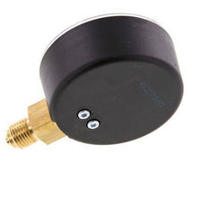 -1..0.6 Bar (-15..9 psi) Pressure Gauge Below Plastic/Brass 63 mm Class 2.5