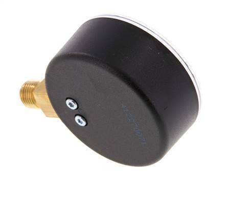 -1..0.6 Bar (-15..9 psi) Pressure Gauge Below Plastic/Brass 63 mm Class 2.5